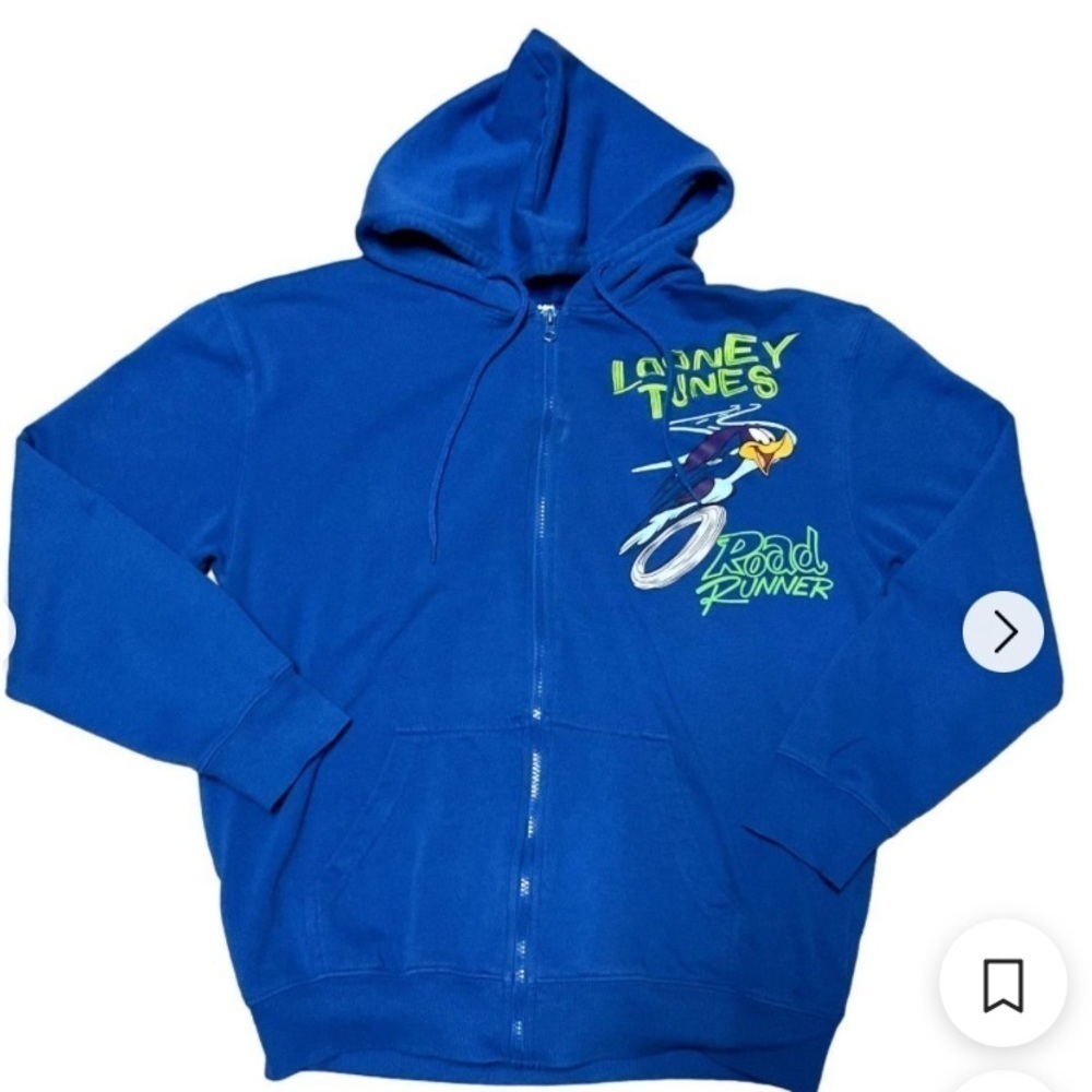 Looney Tunes blue zip up hoodie nwt